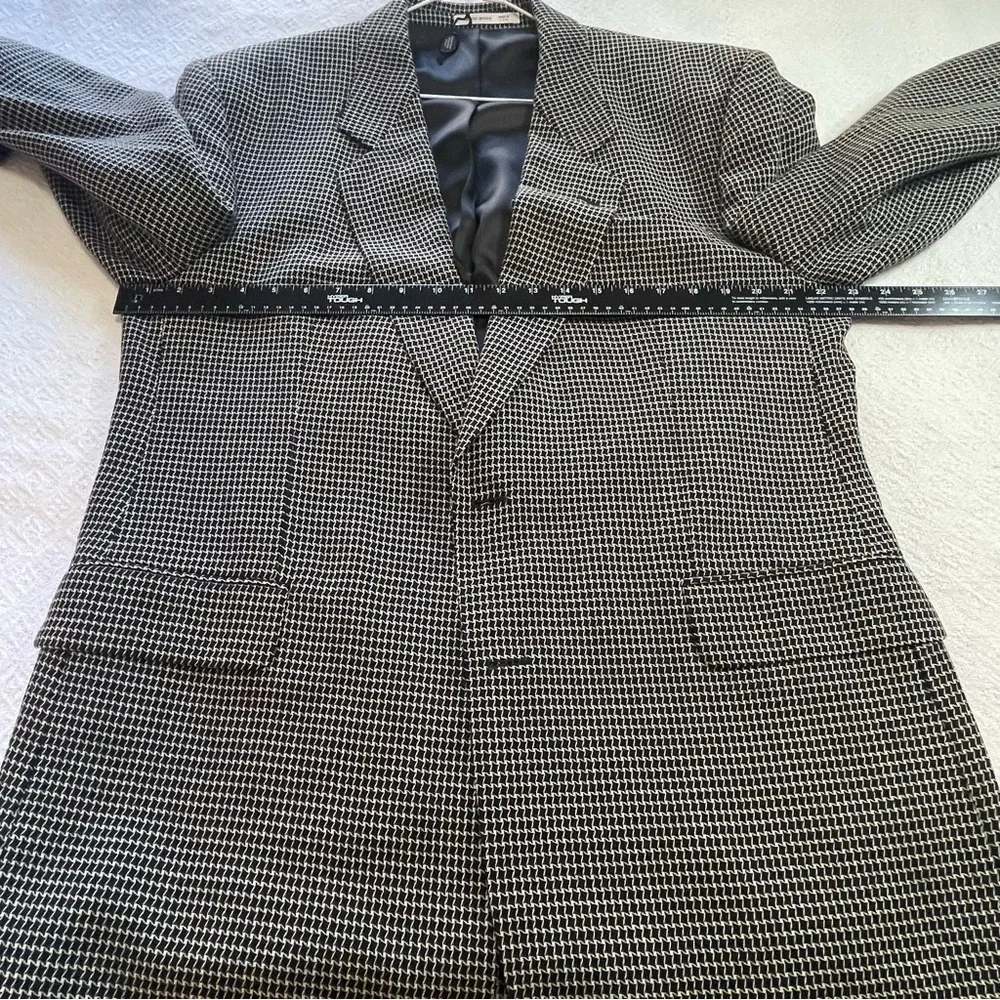 Hugo Boss‎ Black and White Houndstooth Blazer Size 44 R